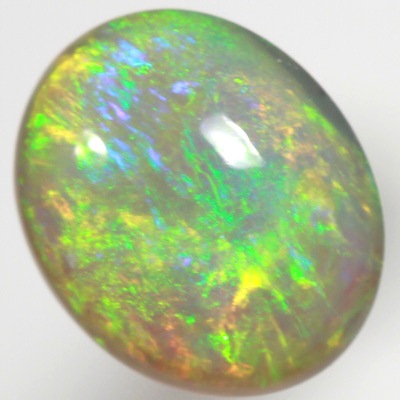 SOLID SEMI BLACK OPAL Bright flames of green and orange